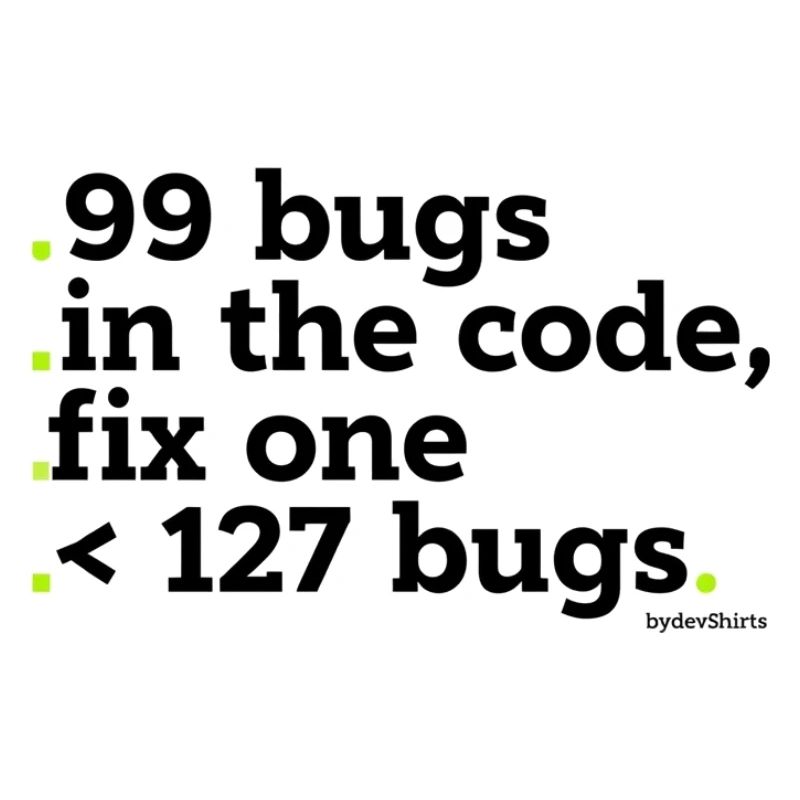 99 bugs dans le code à corriger