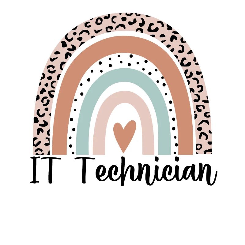 IT Technician Rainbow Leopard Funny IT Technician