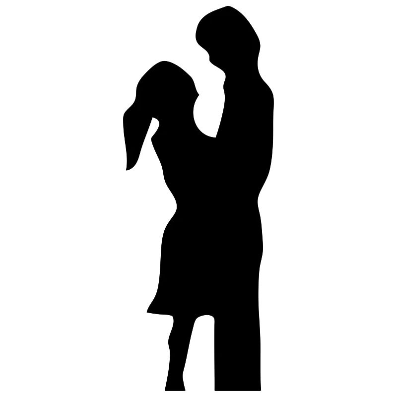 Liebe Paar Silhouette Valentinstag Geschenk Idee