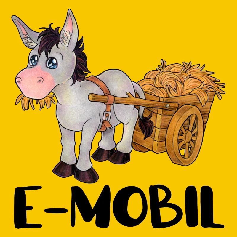 E-Mobil Lustiger Wortwitz mit Esel Geschenkidee