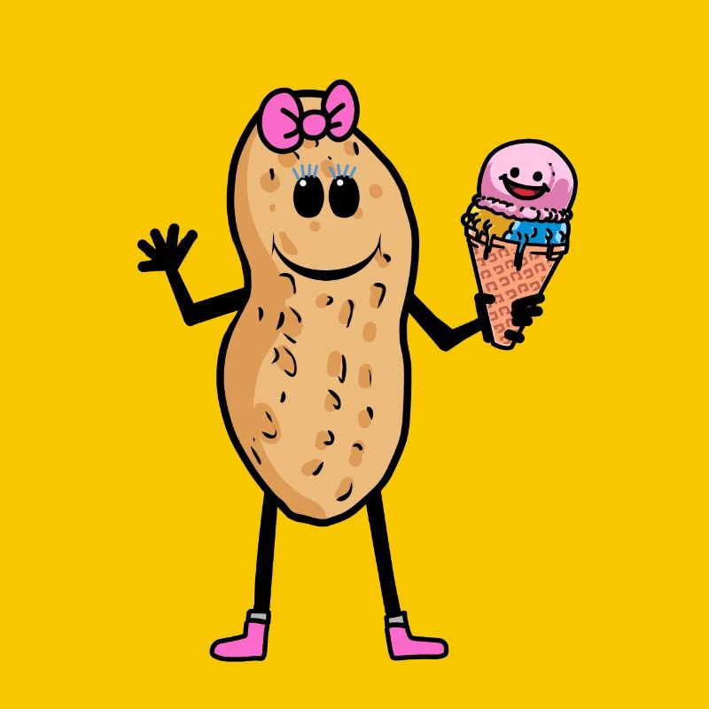 Erdnuss Erdnüsse Kinder Kind Baby Eiswaffel Eis