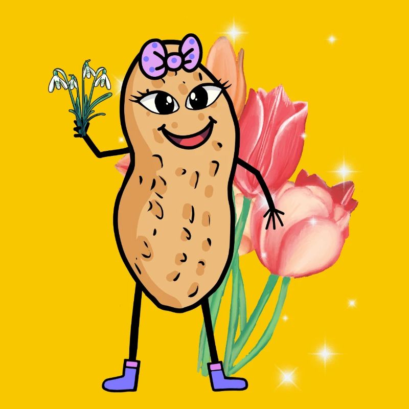 Peanut Spring Flowers Easter Flower Greeting Greeting