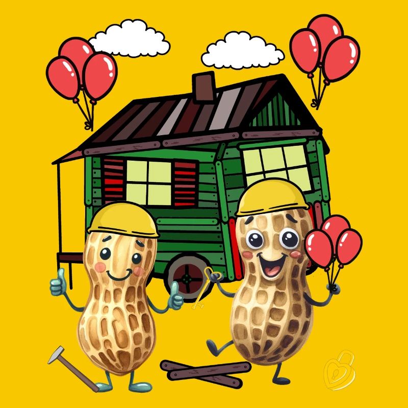Peanuts Constructeur de maison Constructeur Remorque de construction Maison propre Maison