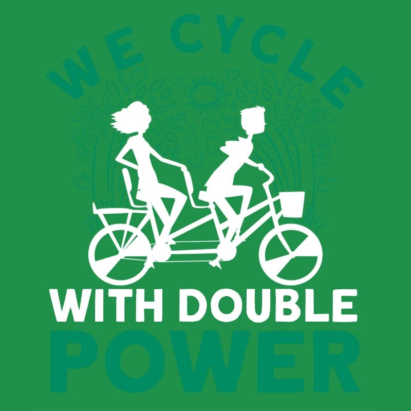 Nous faisons du vélo avec un vélo tandem à double puissance