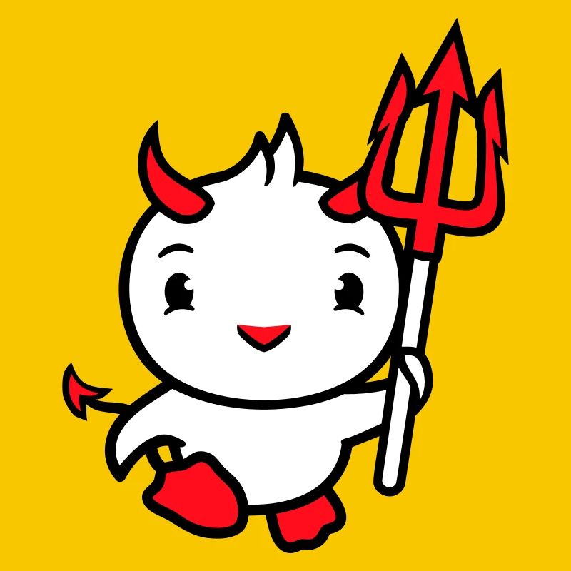 bird devil horns satan trident hell evil cool