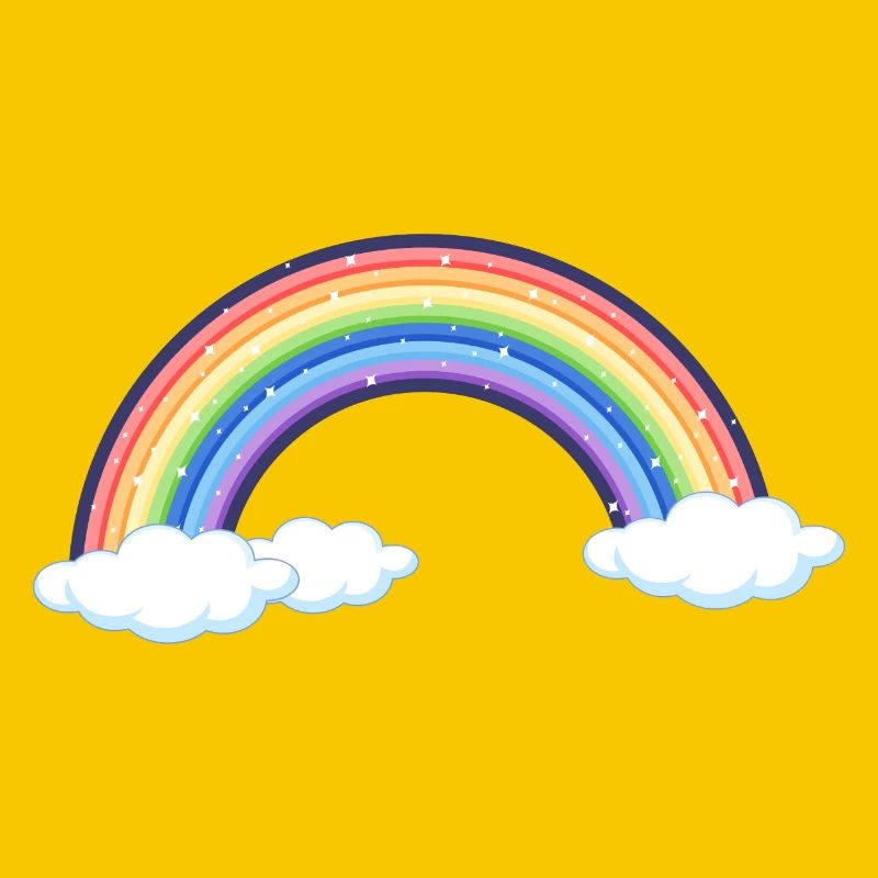 Vibrant Rainbow Over Clouds