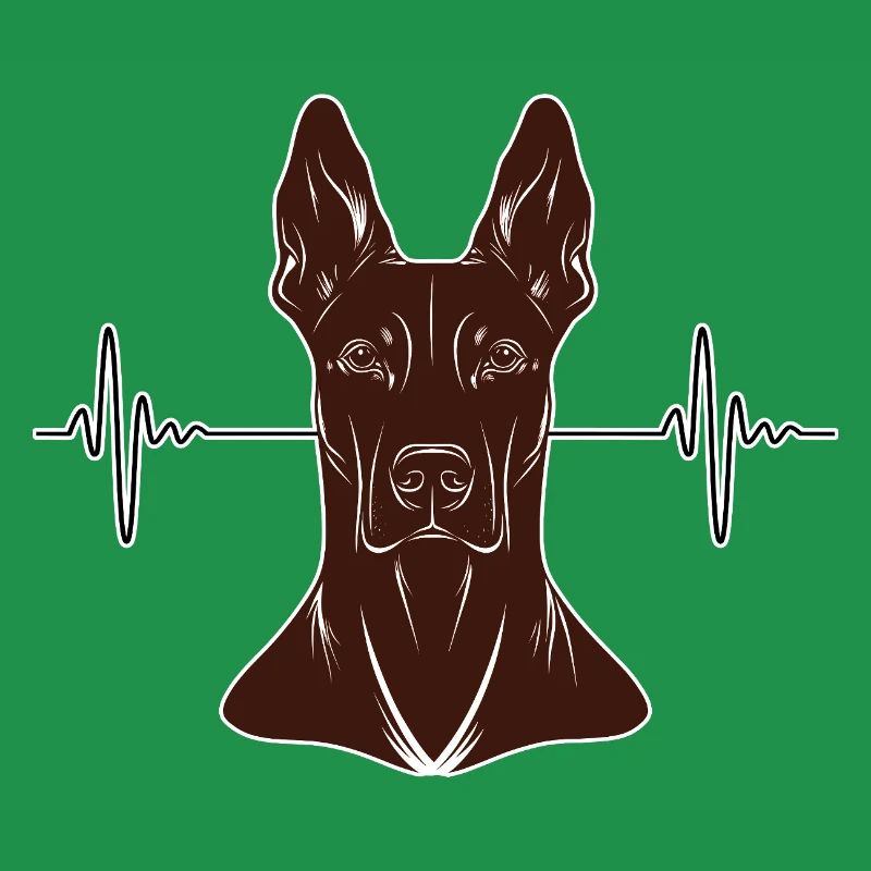 Dobermann Herzschlag – Rust Look