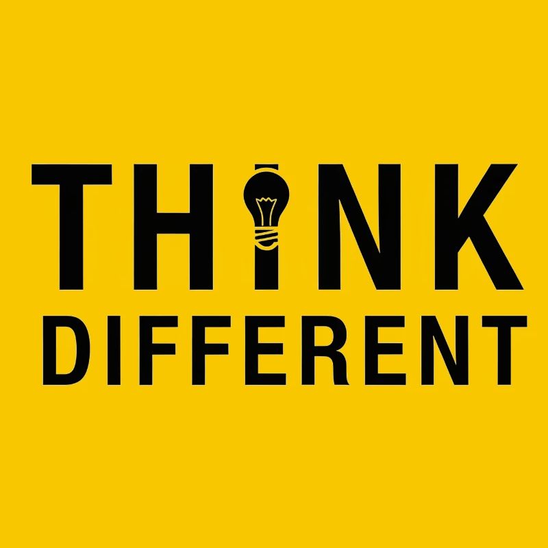 Creative Think Different Lightbulb Design