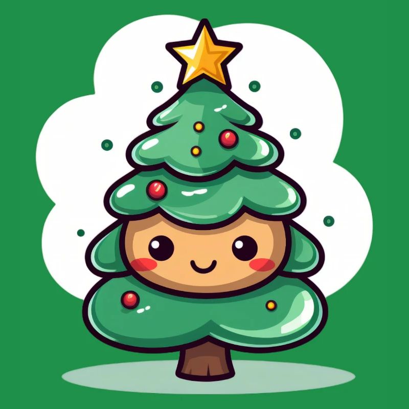 Conception de mascotte d’arbre de Noël mignon