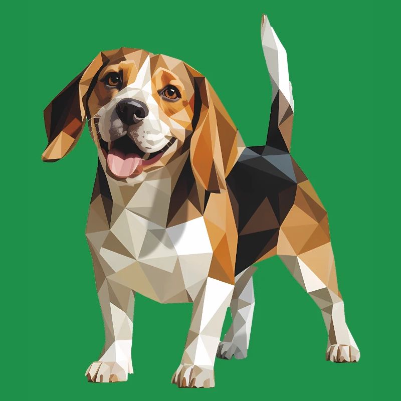 Beagle - Cooles Low Poly Logo