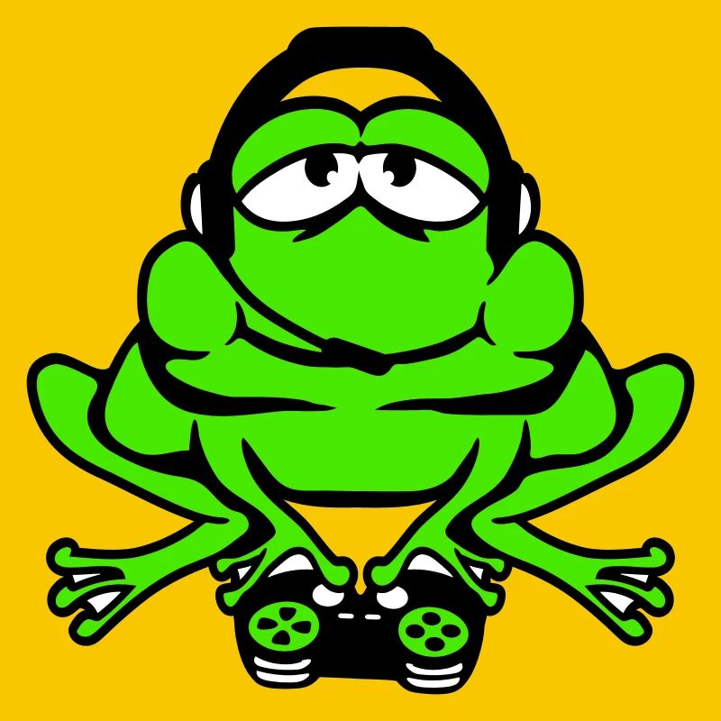 Frog Gamer Nerd Gaming Controller Console Game