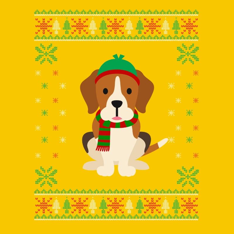 Beagle laid - Conception de chien de Noël