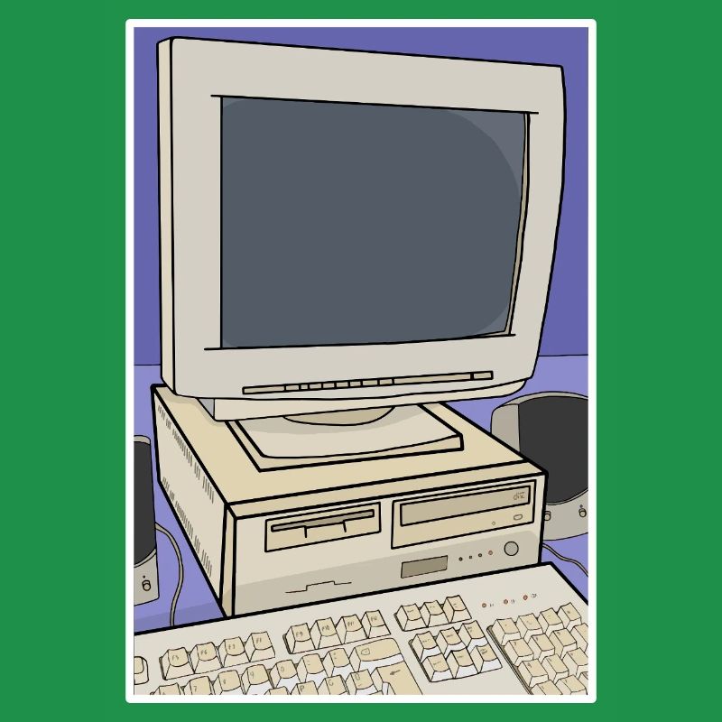 Retro Computer Desktop Setup
