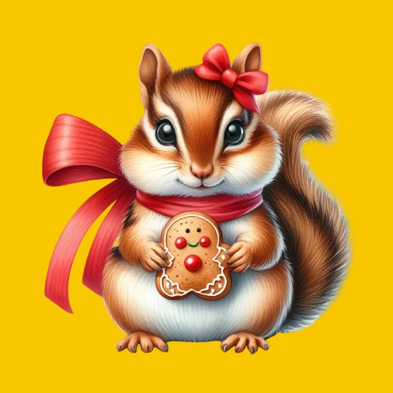 Ingwer-Eichhörnchen mit Keks