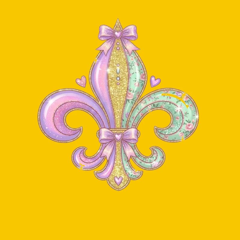 Pastell Glitzer Fleurdelis