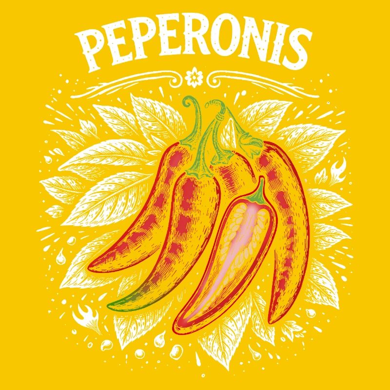 Pepperoni Burning Leaf Design