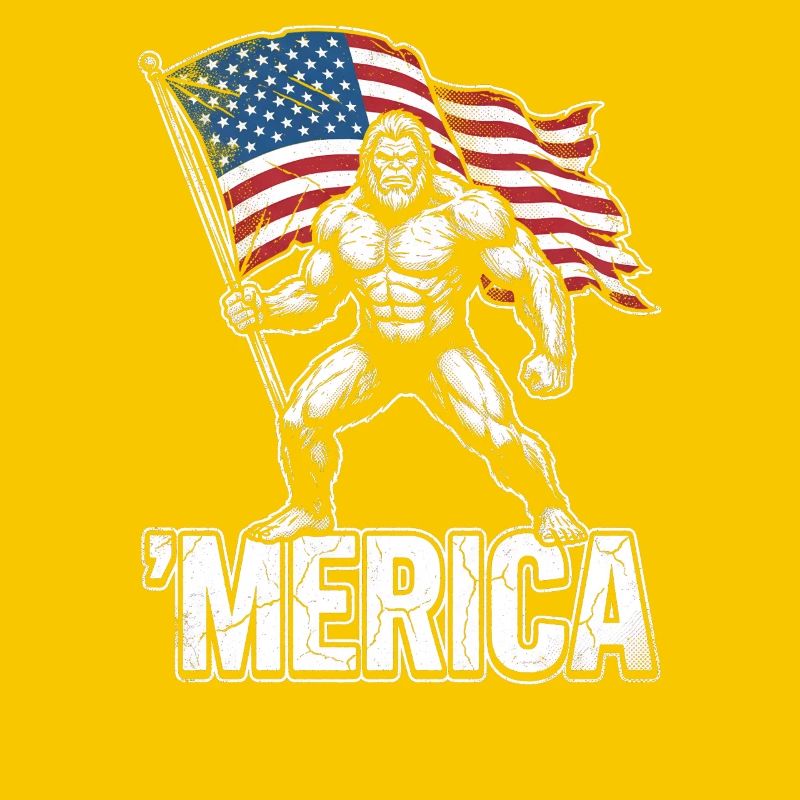 Amerika Bigfoot Lustiger Bigfoot zum 4. Juli Ameri