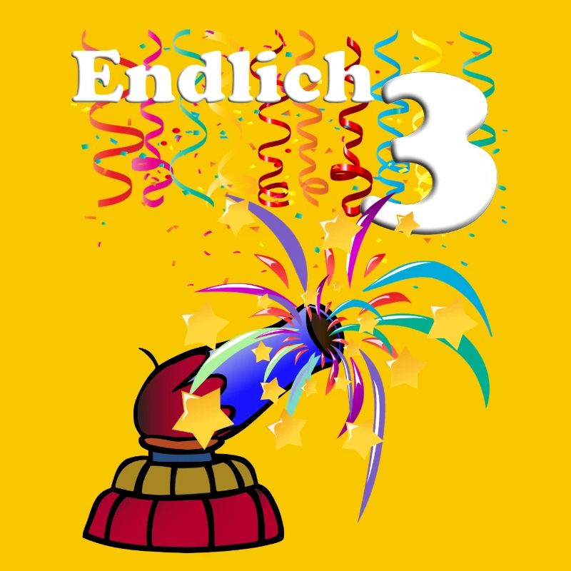 Endlich 3 - 3. Geburtstag mit Konfetti