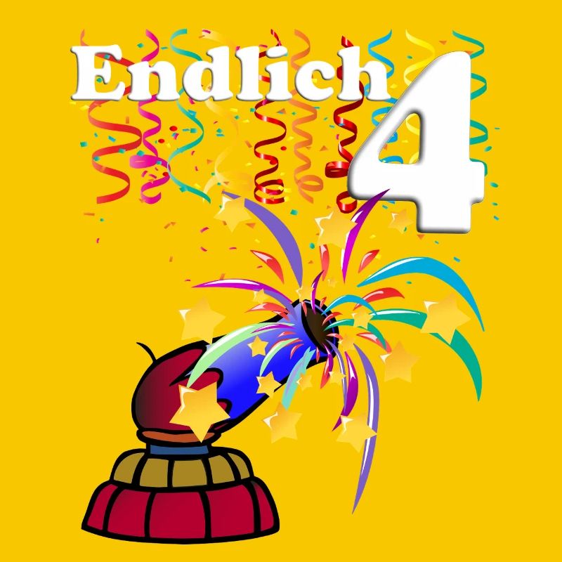 Enfin, 4e - 4e anniversaire avec confettis