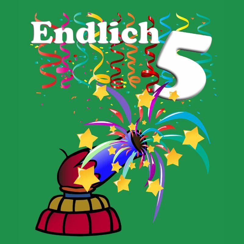 Endlich 5 - 5. Geburtstag mit Konfetti