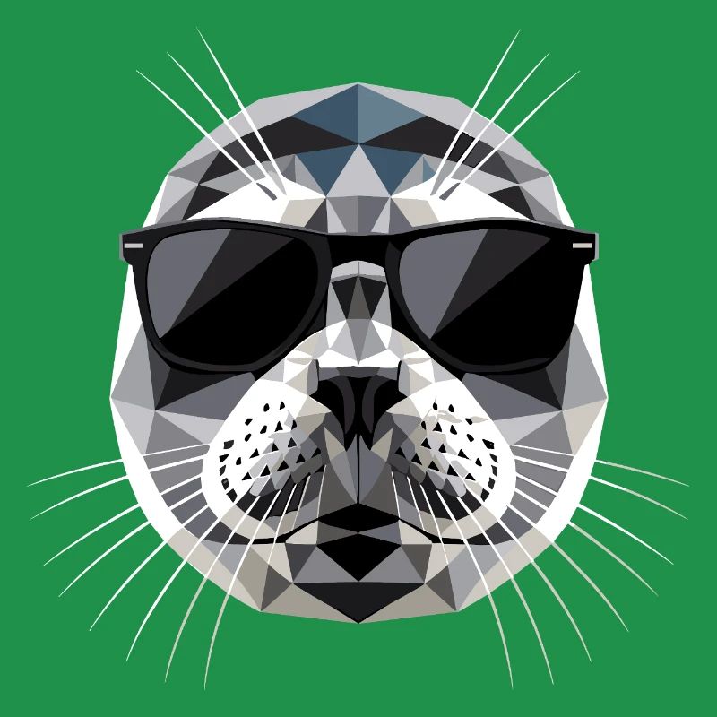 Sceller avec des lunettes de soleil, phoque morse mignons phoques