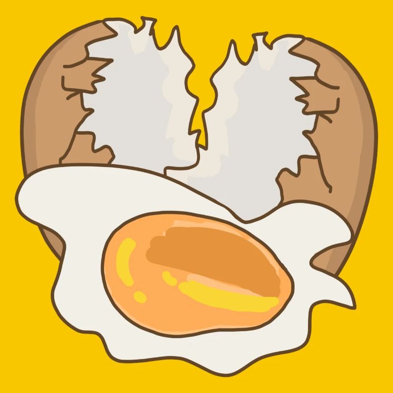 Mirror with eggshell