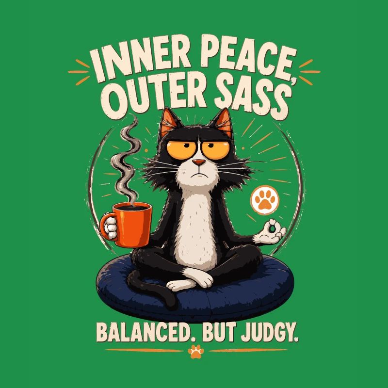 Inner Peace Outer Sass Cat