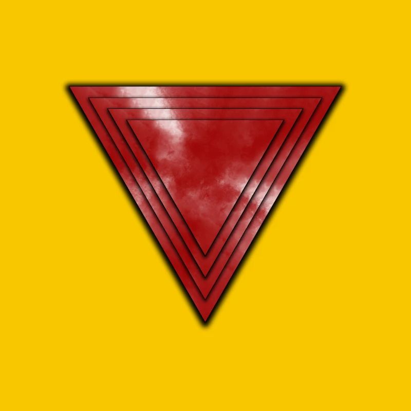 Abstrakte Pyramide in Rot