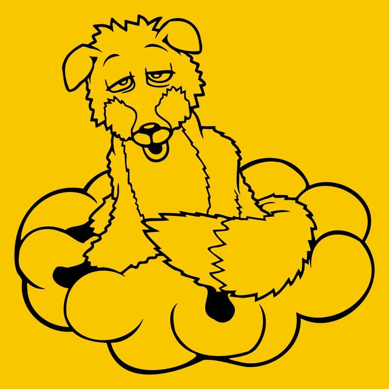 Fox On Cloud Tired Confused Dazed Crazy