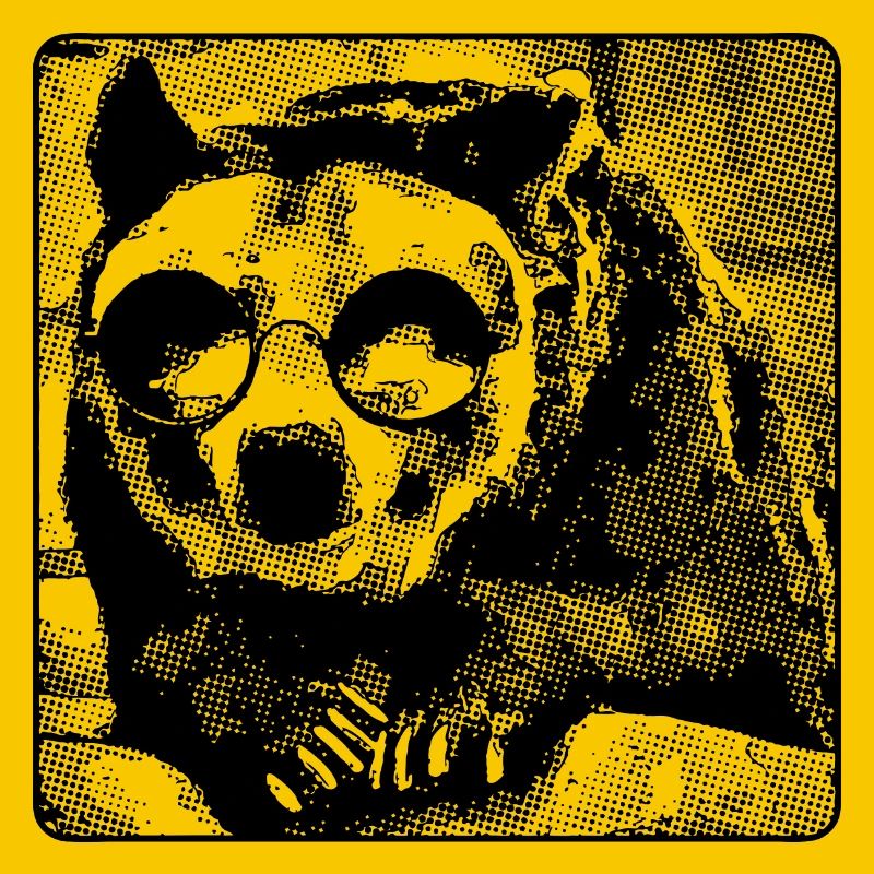 Bär mit Brille (DDP, Halftone Render)