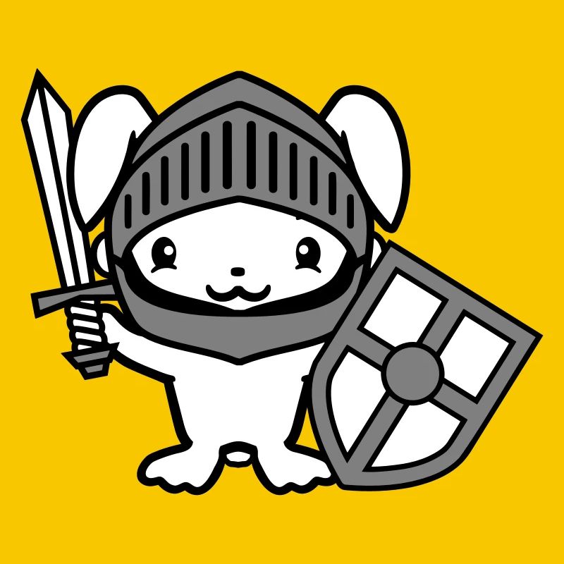 Rabbit Knight Sword Shield Armor Helmet Castle Hero