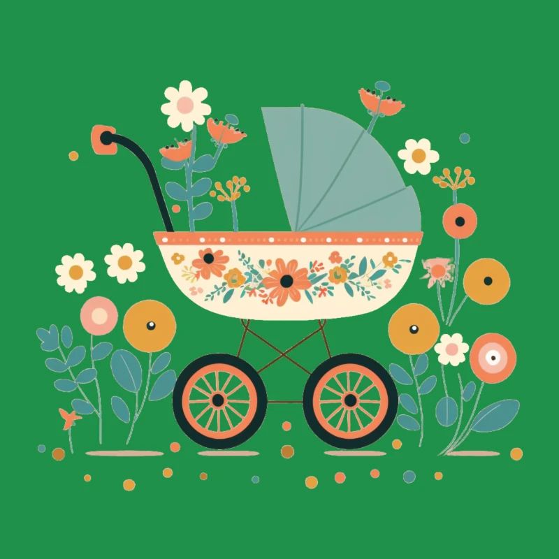 Flowery stroller 8