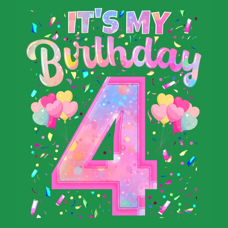 Mein 4. Geburtstag 4 Jahre Mädchen Geschenk Vier
