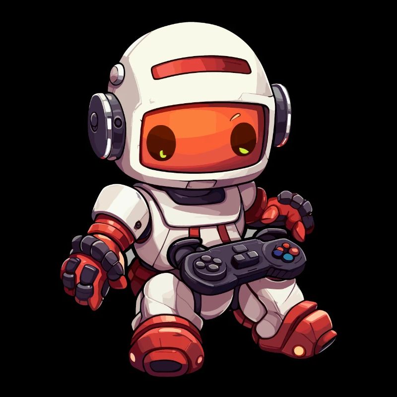 Joueur de robot mignon Robot de jeu drôle