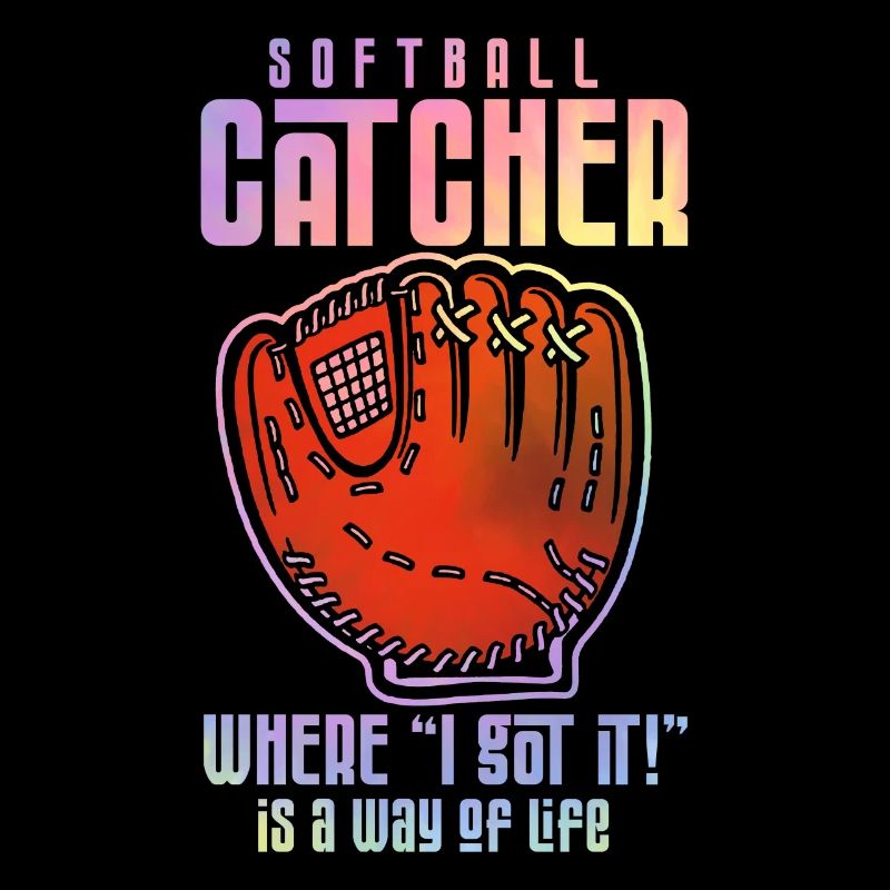 Catcher Softball Lover Bat Ball