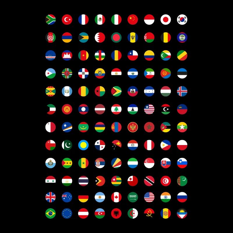 Tous les pays Drapeaux du monde 287 Drapeau