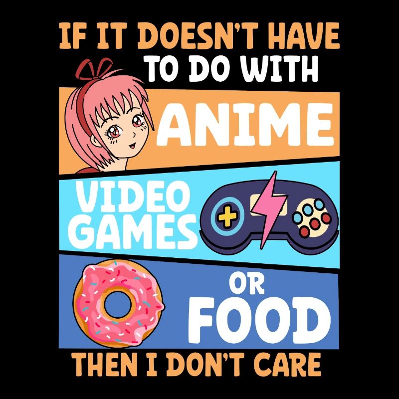 Anime -Videospiele Oder Food Manga Otaku Japanisch