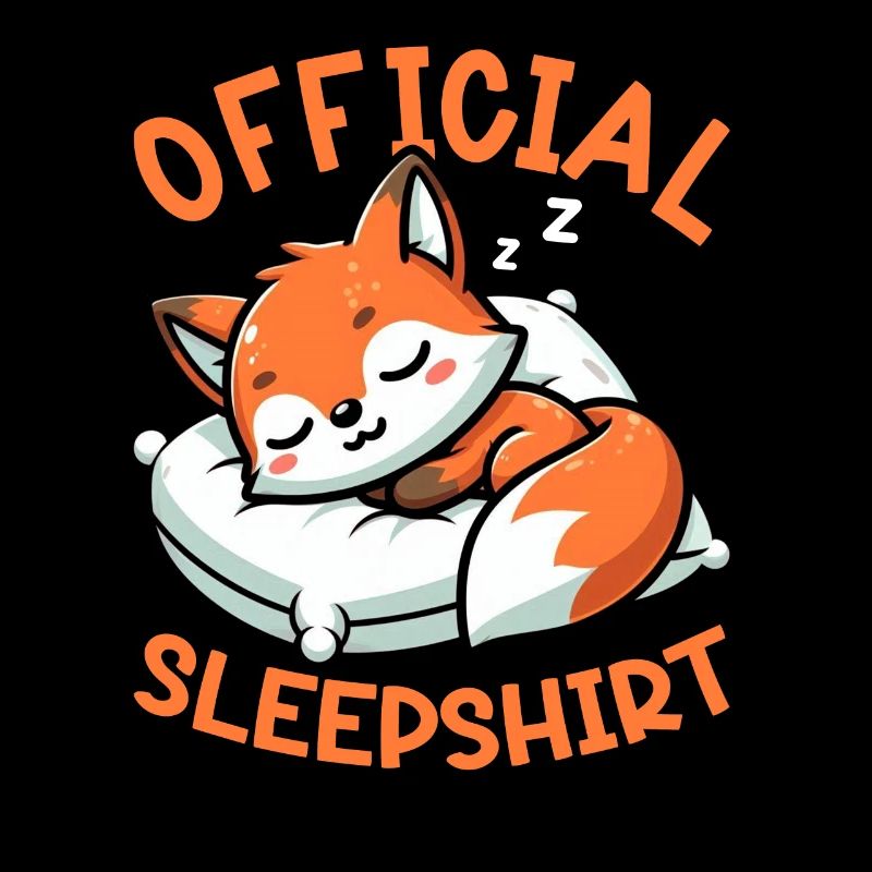 Official Sleeper Fox Cute Funny Lazy