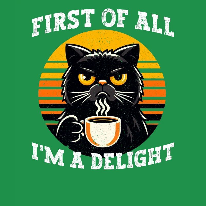 At first I'm a delight a disgruntled cat