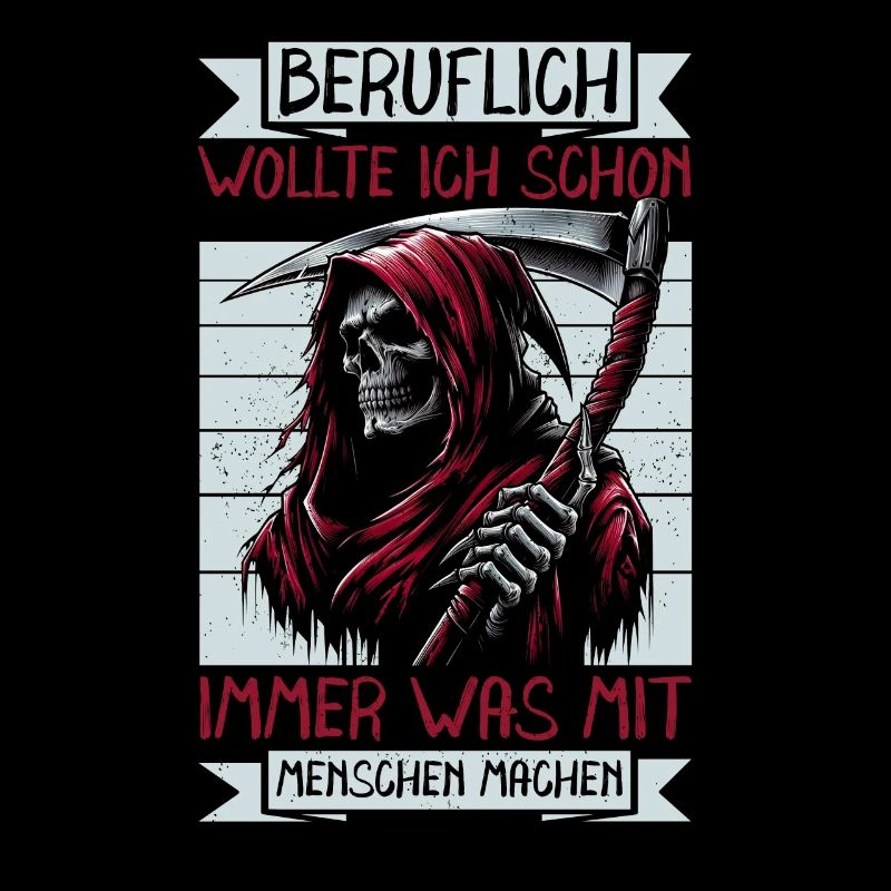 Sarcastic Grim Reaper Black Humor Dark