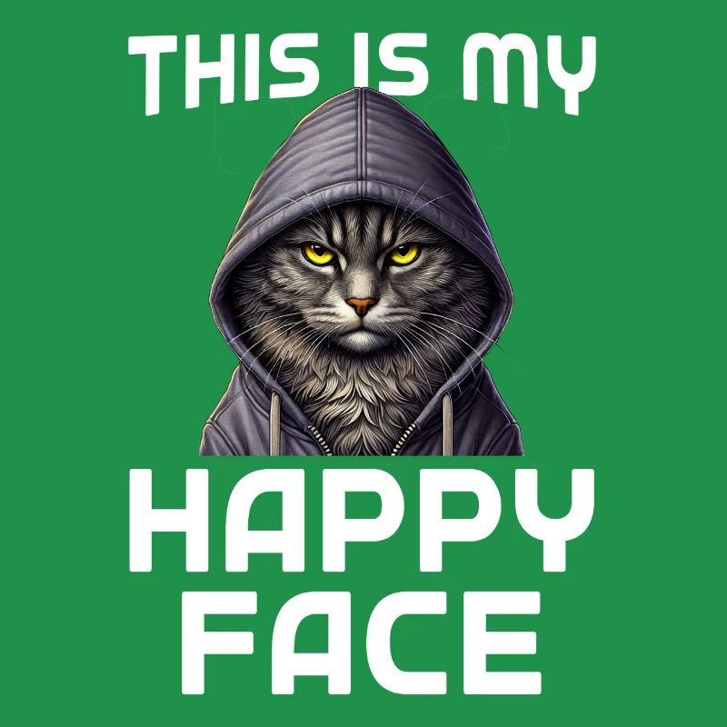 C’est mon visage heureux les chats