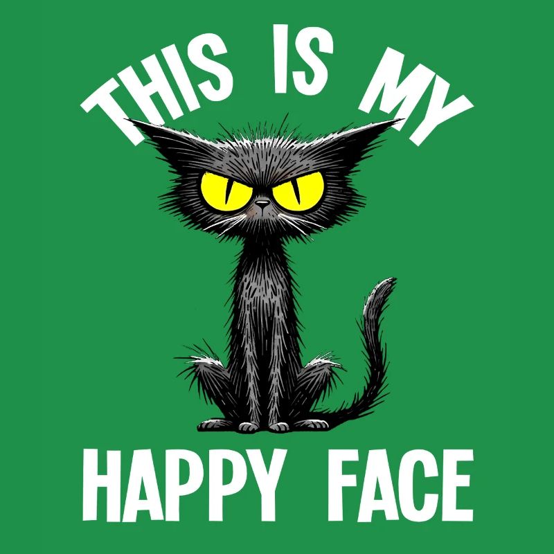 C’est mon visage heureux les chats