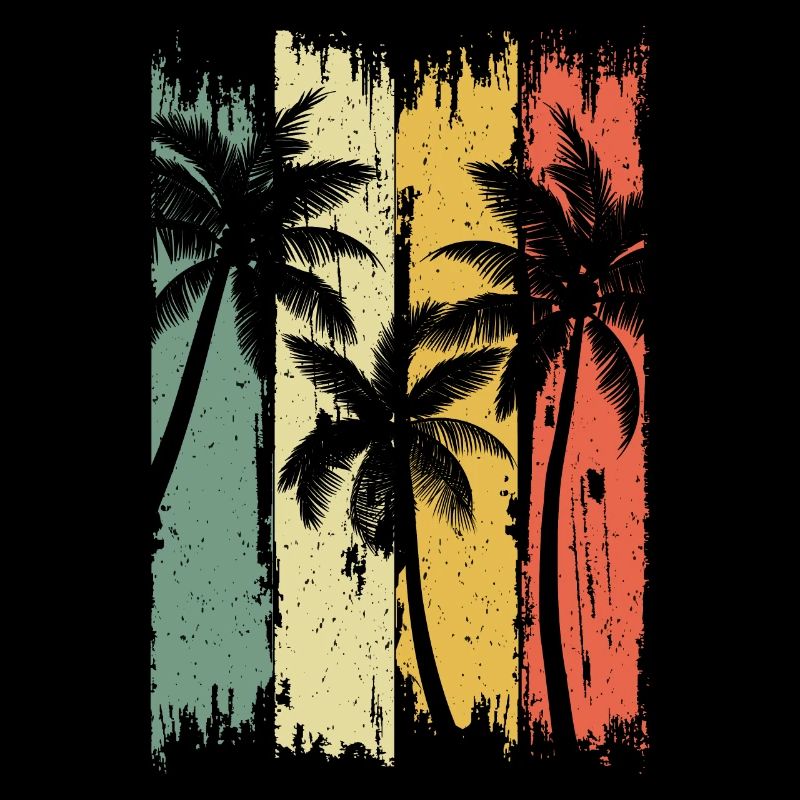Palm Vintage Retro Stripes