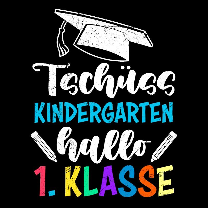 Tschüss Kindergarten Hallo 1. Klasse Schulkind