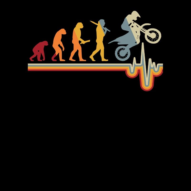 Motocross Evolution Herzschlag Motorrad Geschenk