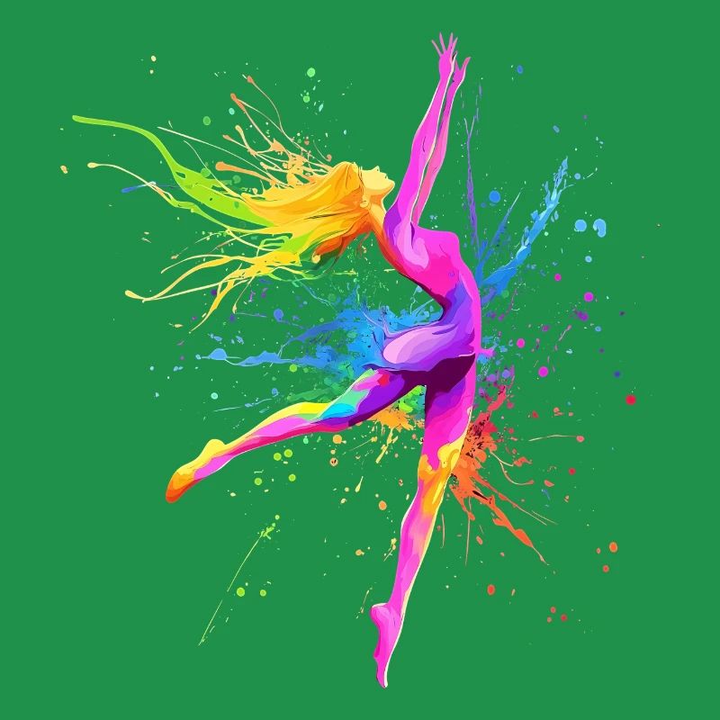 Danseuse Colorée Danseuse Professeur de Danse Cadeau