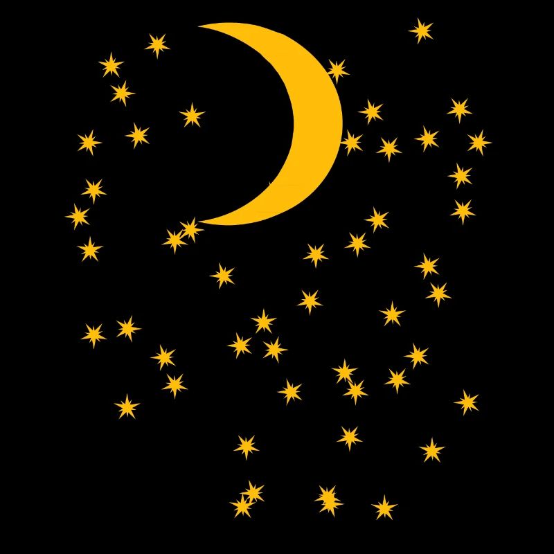 Lune et étoiles