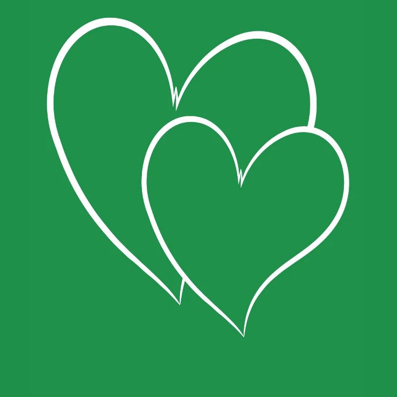 Doppel Herz Einfaches Design