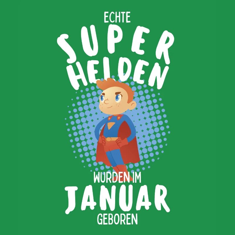 Echte Superhelden wurden im Januar geboren Junge