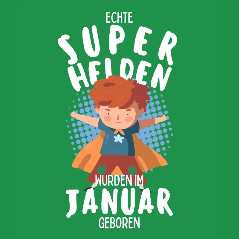 Echte Superhelden wurden im Januar geboren Junge